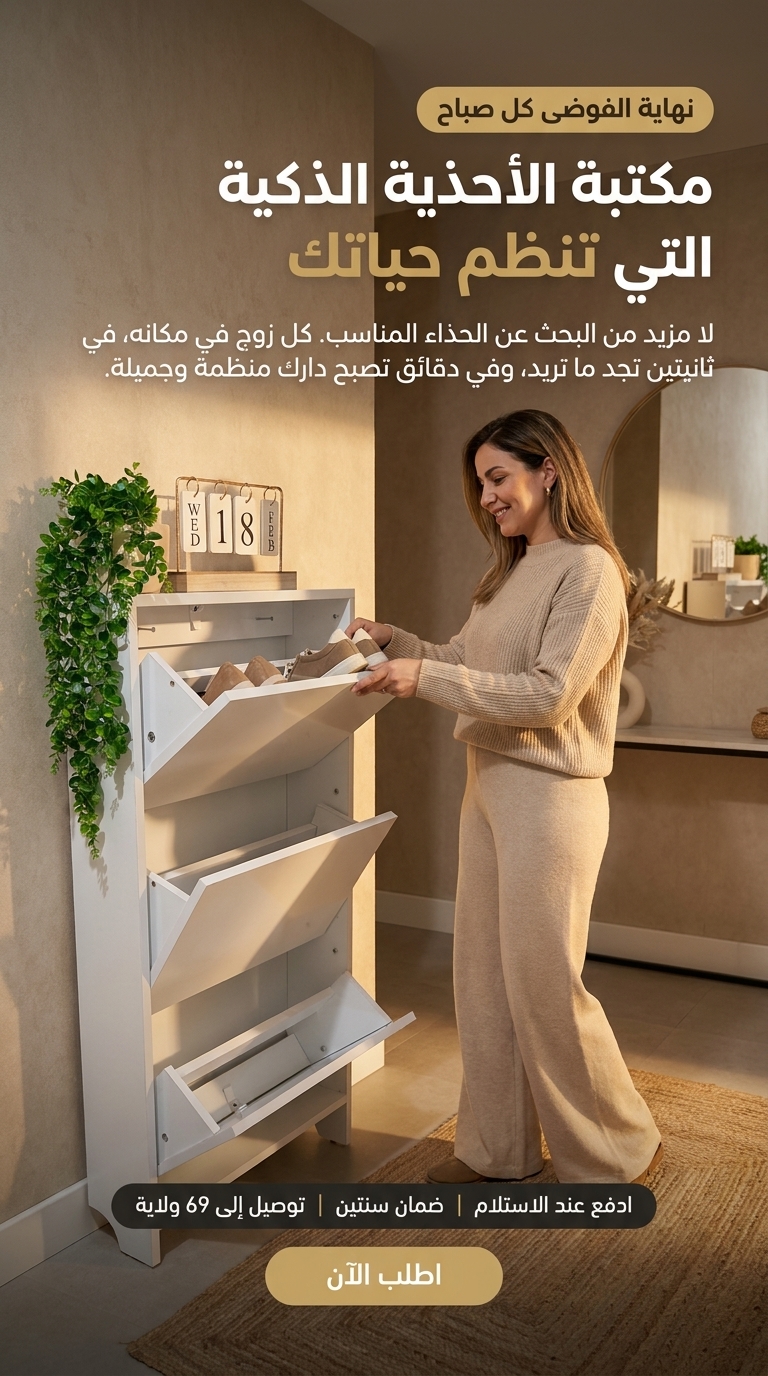 مكتبة الأحذية الذكية التي تنظم حياتك